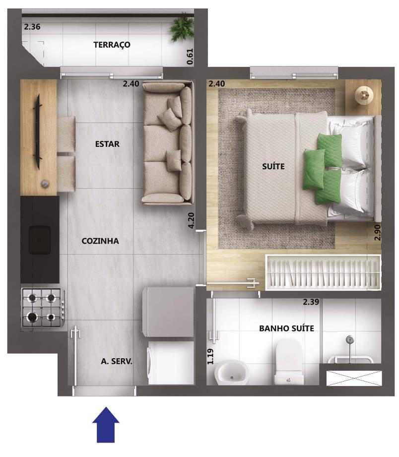 Apartamento Urban Vila Maria 2 Planta - Lançamentos Imóveis SP - Imóveis Zero Entrada