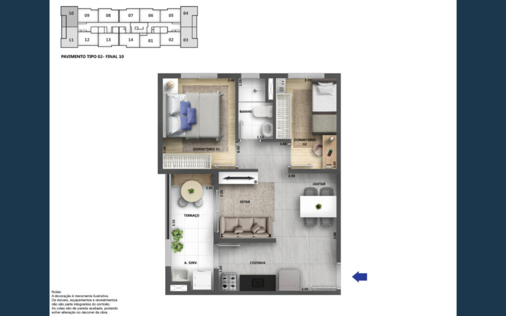 Apartamento Urban Vila Maria planta 2 - Lançamentos Imóveis SP - Imóveis Zero Entrada