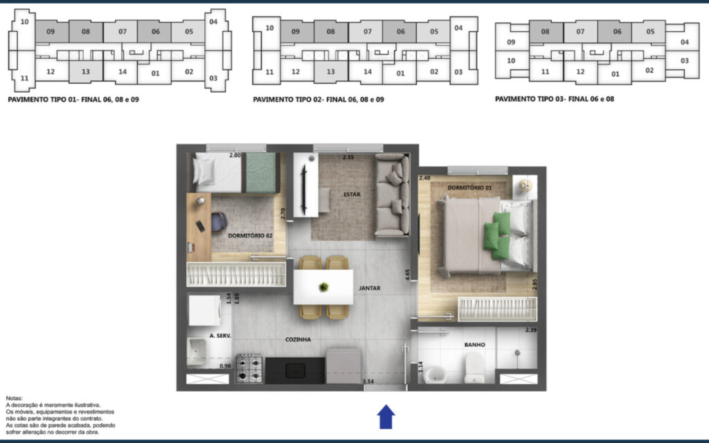 Apartamento Urban Vila Maria planta 6 - Lançamentos Imóveis SP - Imóveis Zero Entrada