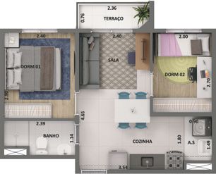 Apartamentos Cidade Lapa Santa Marina Plantas 5 - Lançamentos Imóveis SP - Imóveis Zero Entrada