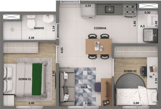 Apartamentos Cidade Lapa Santa Marina Plantas 6 - Lançamentos Imóveis SP - Imóveis Zero Entrada