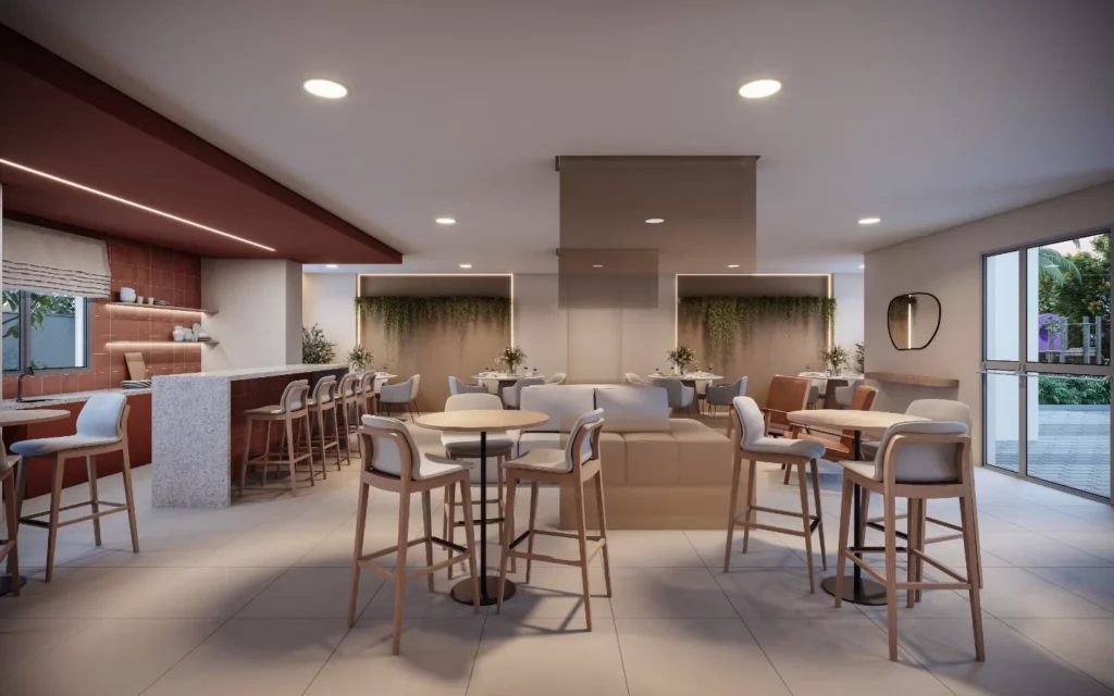 Galleria Santa Marina: apartamentos com lazer completo na Lapa 4 - Lançamentos Imóveis SP - Imóveis Zero Entrada Galleria Santa Marina Aps na Lapa Zona Oeste SP Salao de Festas 1 - Lançamentos Imóveis SP - Imóveis Zero Entrada
